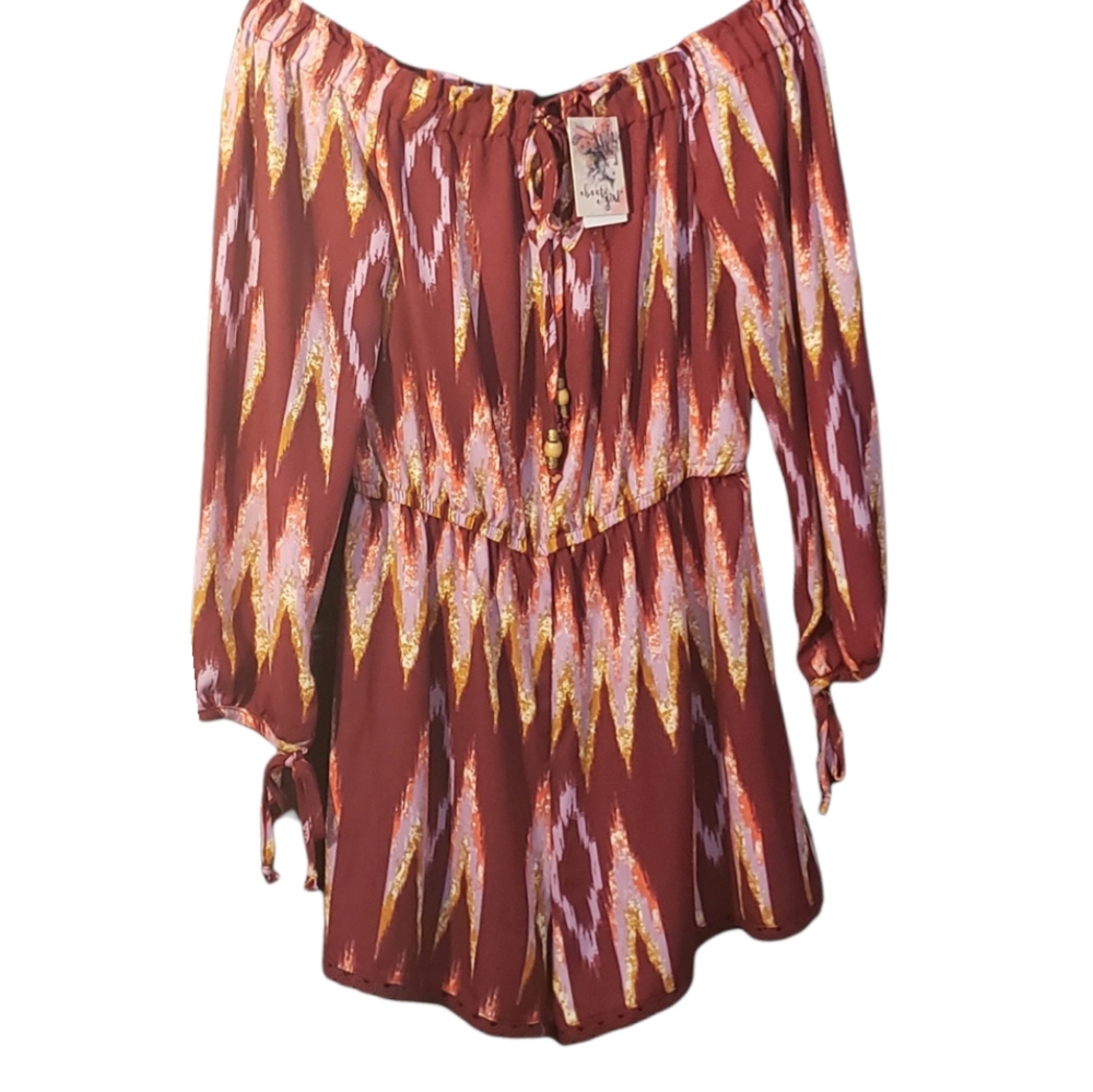 NWT, Romper, Jr.'s S, Dark Colors, Dressy, Long Sleeves